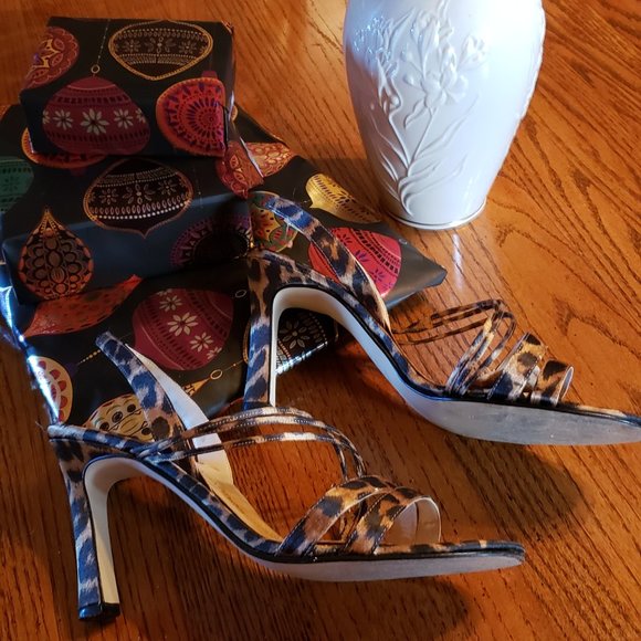 Capparos Womens Leopard Print Heels 9M - Picture 2 of 2